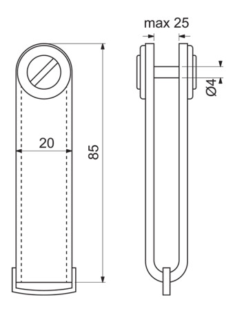 Richterjev usnjen obesek za ključe RP.ORGANIZER.B.MOD