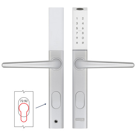 Richter digitalna kljuka za vrata DH.S3B-C.STR (srebrna)