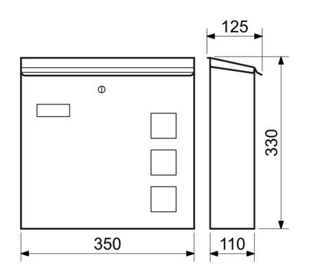 Poštni nabiralnik RICHTER BK.703.GN (nerjaveče jeklo)