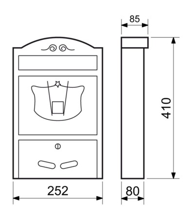 Poštni nabiralnik RICHTER BK.301.SP (srebrno prašno barvan)