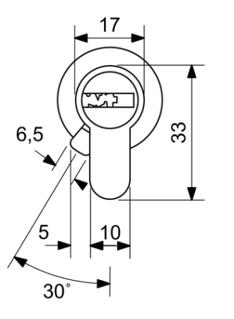 RAZPRODAJA RICHTER EURO XSTAR RC4 cilindrični varnostni gumb - EXR.K50/60.NI