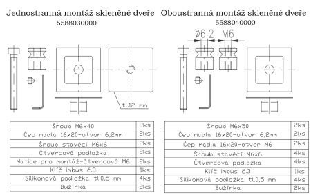 Kljuka za vrata ROSTEX ALFA (črna) - dvostranska
