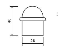 Omejevalnik vrat TWIN G 1001 (F9 - eloksiran aluminij, barva nerjavečega jekla)